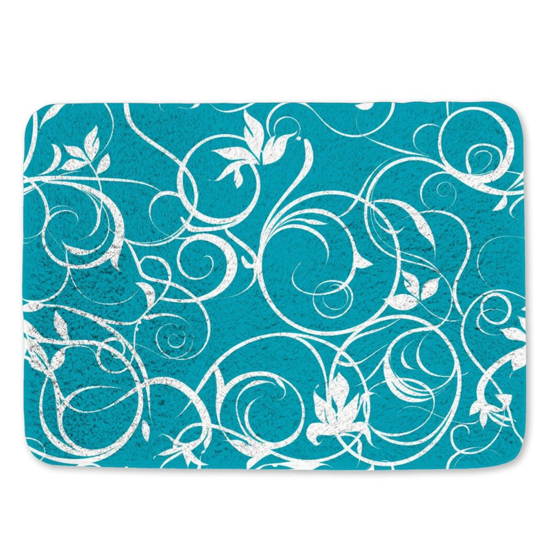 Motif floral de bain tourbillon, L 17 po x L 24 po
