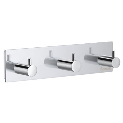 Wall mounted triple robe hook
