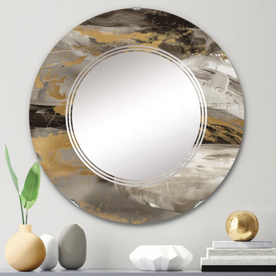Pierre dorée peinte - miroir traditionnel