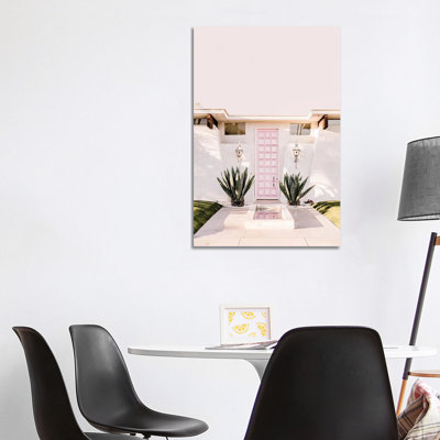 Pink Palm Springs - Wrapped Canvas Print
