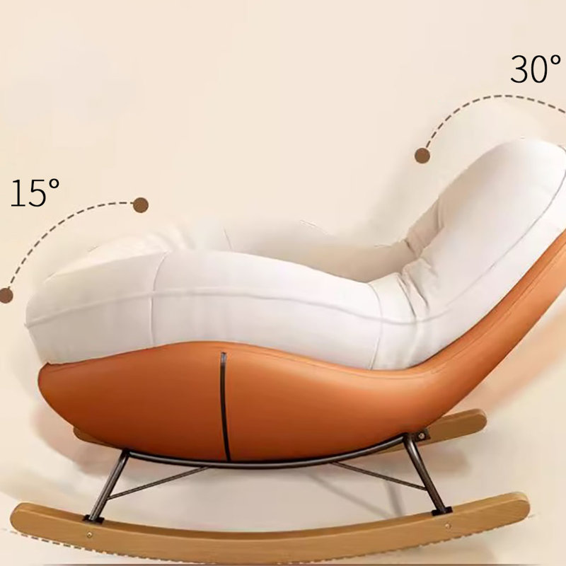Chaise berçante simple, simple et confortable, Orange