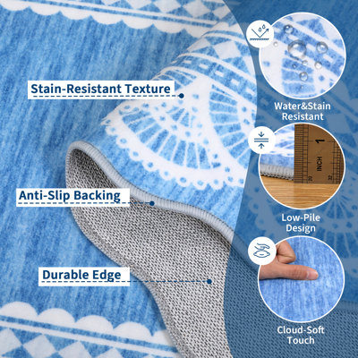 Tapis de salon / lavable / tapis de chambre à coucher ou de chambre de bébé antidérapant / antidérapant