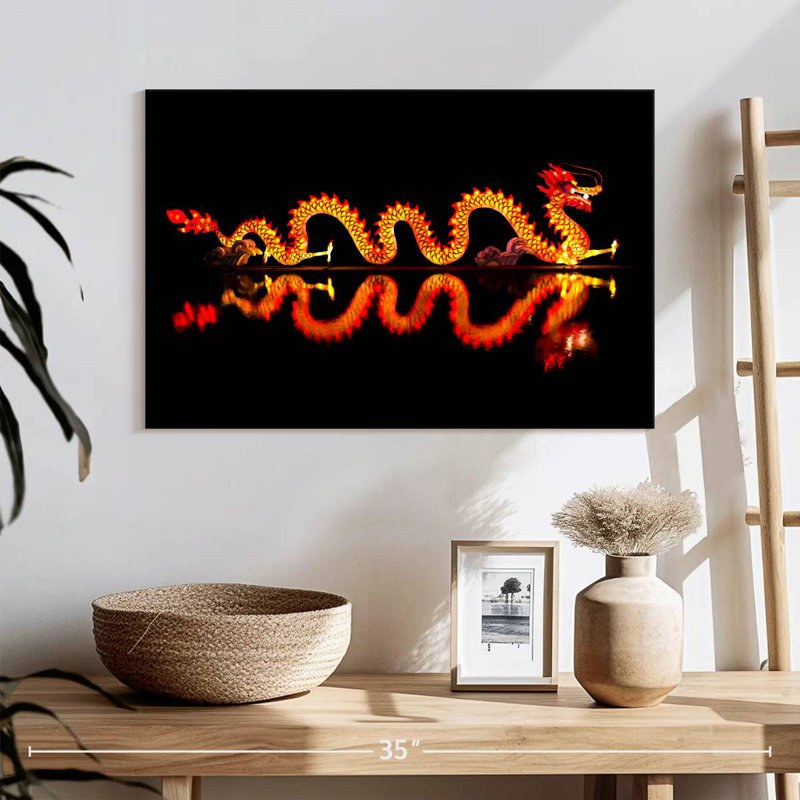 Brampt Chinese Dragon Lantern, 16" H x 24" W