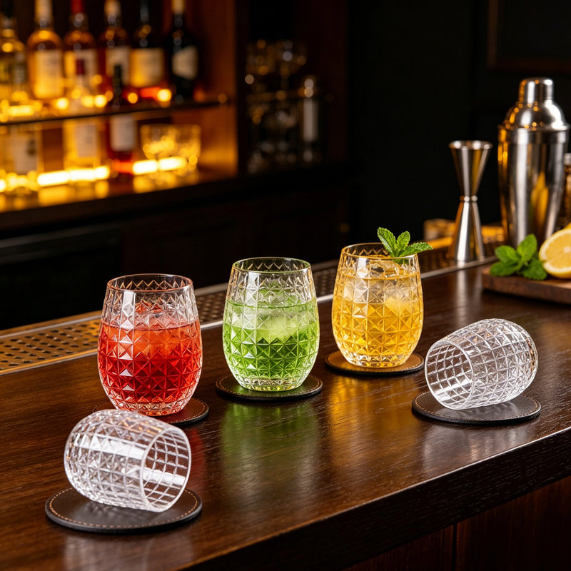 Paquet de 6 verres à cocktail en plastique 12 oz Tiki