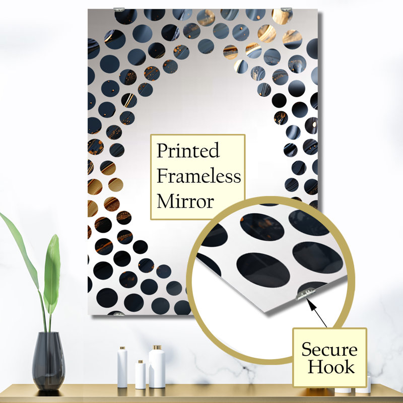 Miroir mural Collages MIR131617, H 40 po x l 30 po, Fusion volcanique IV