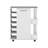 Lothian Bar Cart with Casters, 2-Side Storage Shelves and 6-Wine Bottle Rack