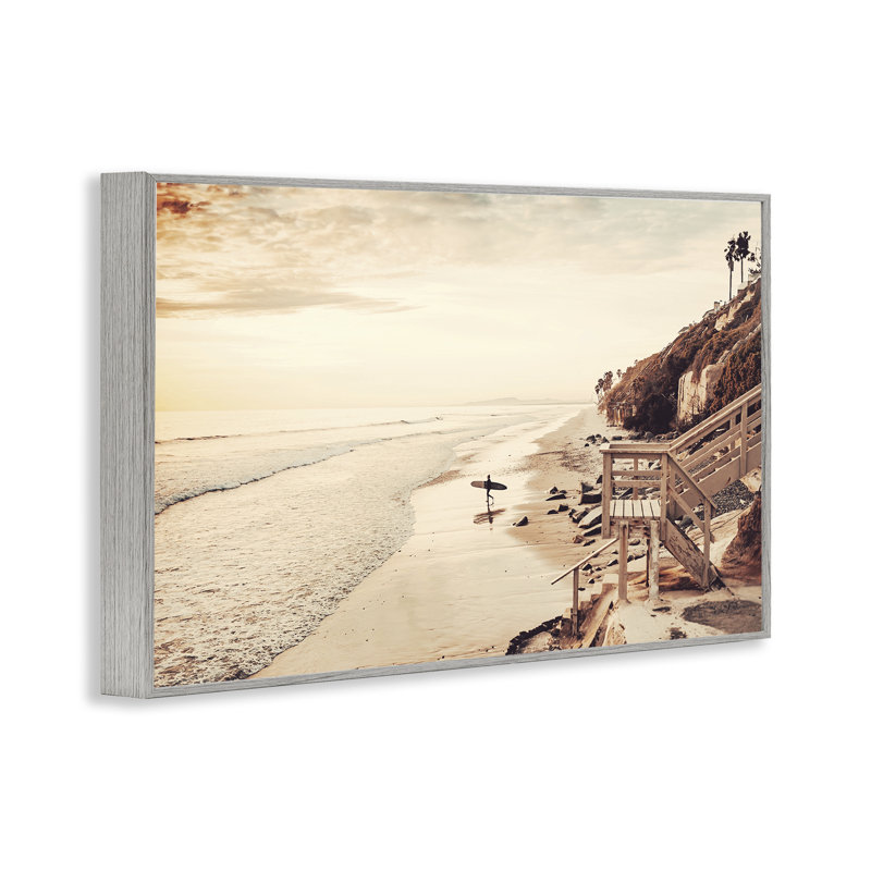 Coucher de soleil et surf, art giclée par Sissi et Seb, Estampe numérique Farmhouse, H 16 po x l 24 po
