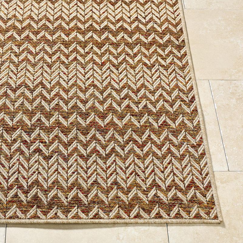 Tapis extérieur tissé à la machine Blunk Cottage CEE2301, Rectangle 5 pi x 7 pi