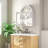 Wall Mounted Arched Cabinet With Glass Doors-1197676658