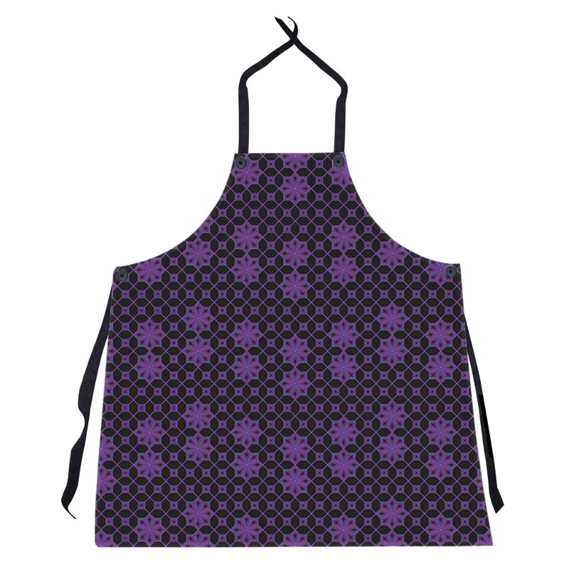 Tablier de treillis classique, Mauve / Noir