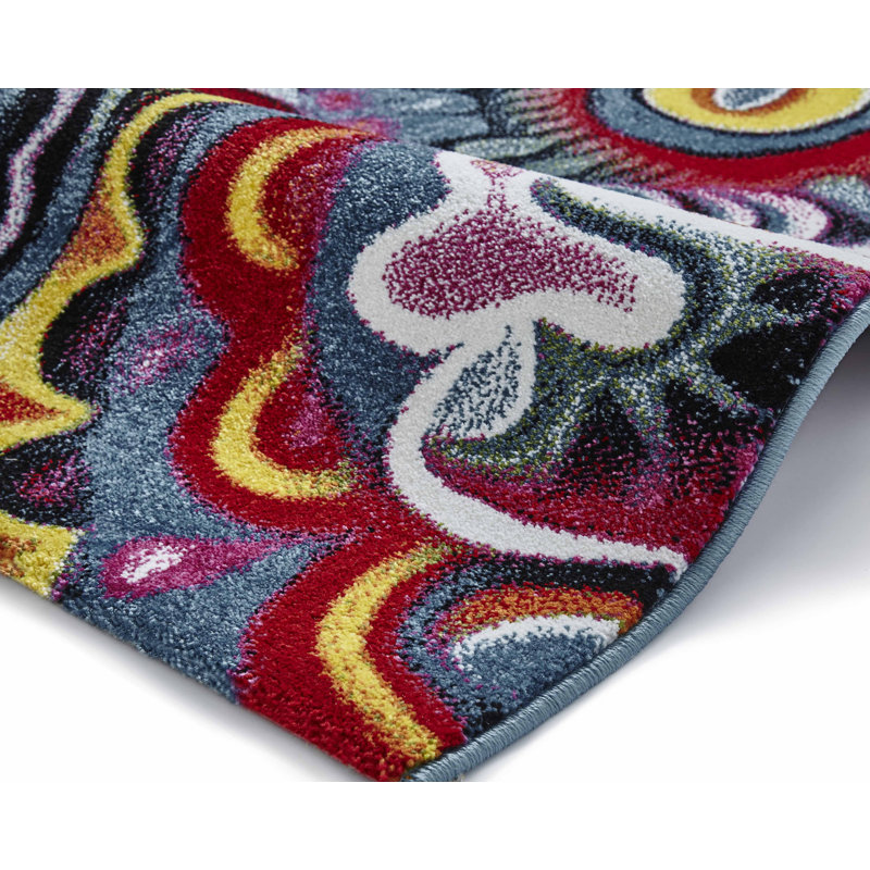 Sunrise Loucks Funky Multicolour Rug, Rectangle 120cm x 170cm