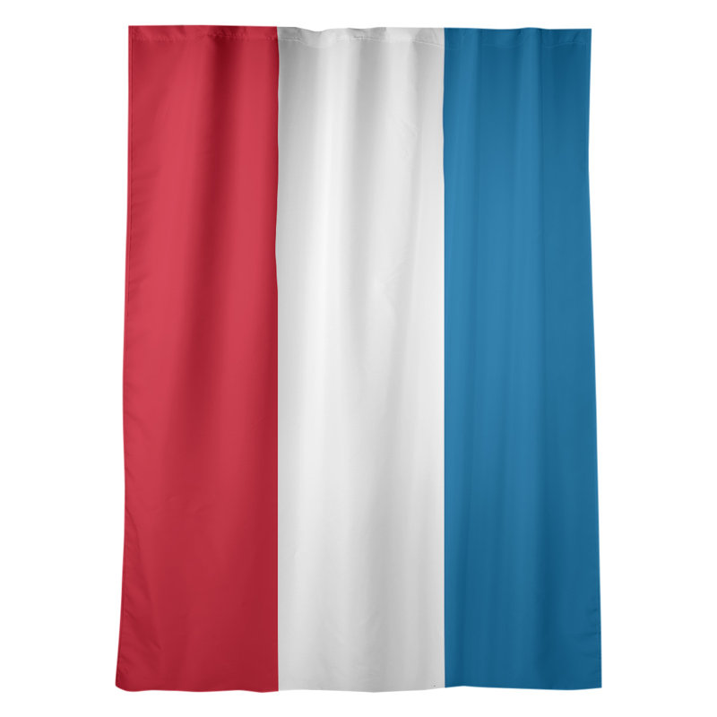 Mississippi Rebellion Sateen Room Darkening Curtain Single Panel, White/Powder Blue