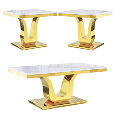 3 Piece Living Room Table Set