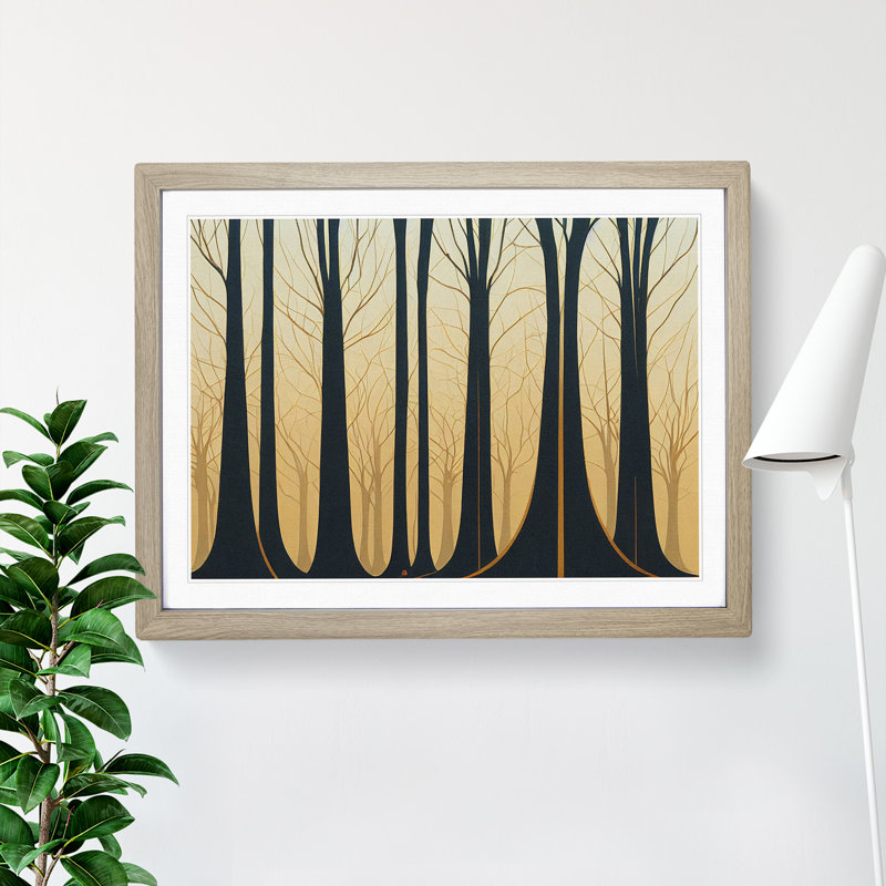 Compelling Forest - Framed Print, 25cm H x 34cm W x 2cm D, Oak