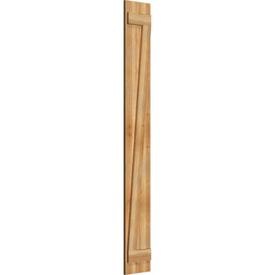TimberCraft 5 3/8" Boards Joined Board-n-Batten Shutters w/Z-Bar, Western Red Cedar (Per Pair)