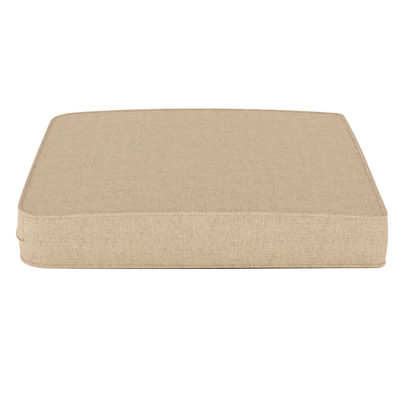Amala Sunbrella® Outdoor Dining Seat Cushion, Antique Beige Sunbrella® Canvas