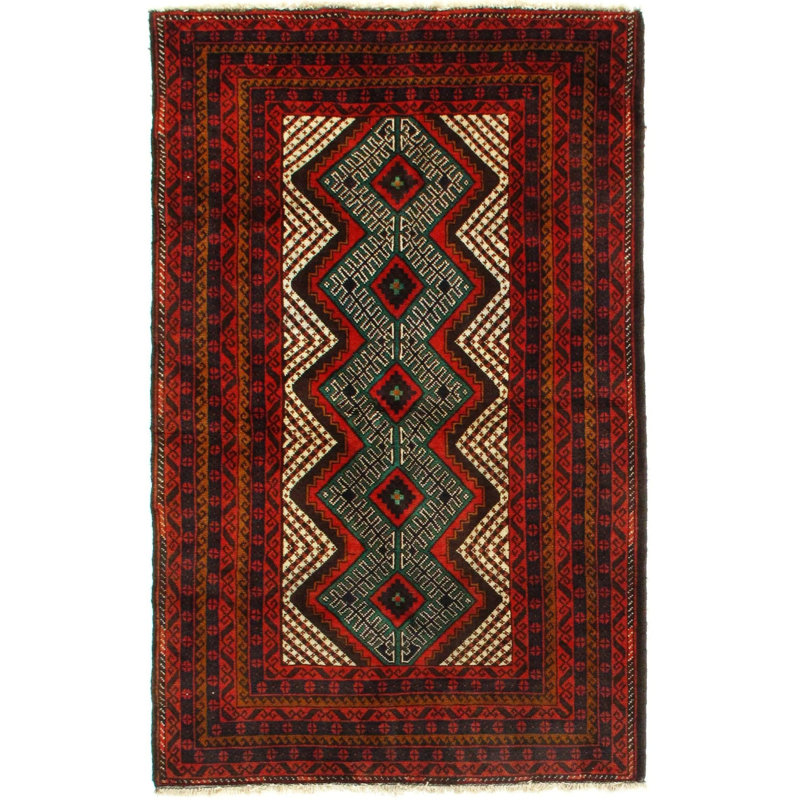 Lesleigh Hand Woven Cotton Oriental Area Rug