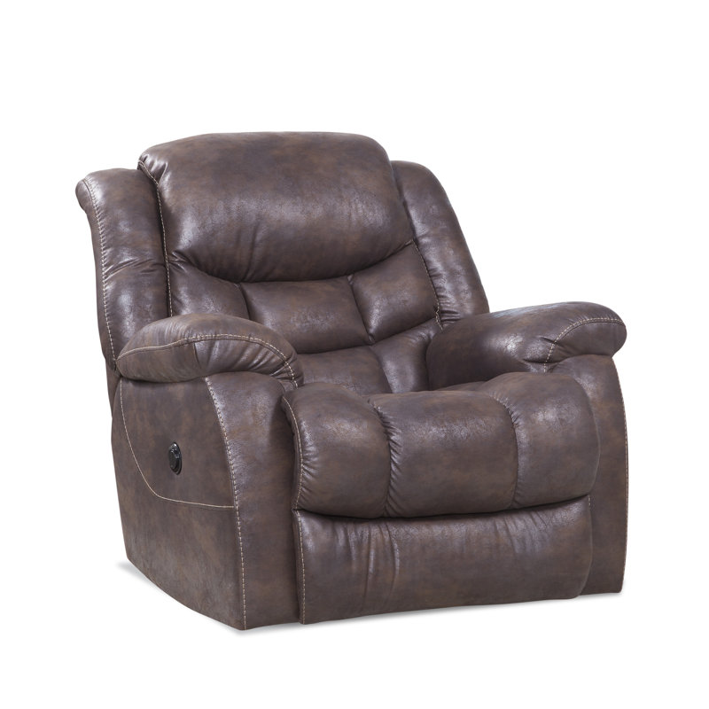 Sadena Upholstered Recliner, Brown Polyester