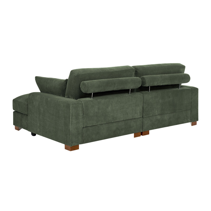 Mordecai 90'' Corduroy Sleeper Sofa