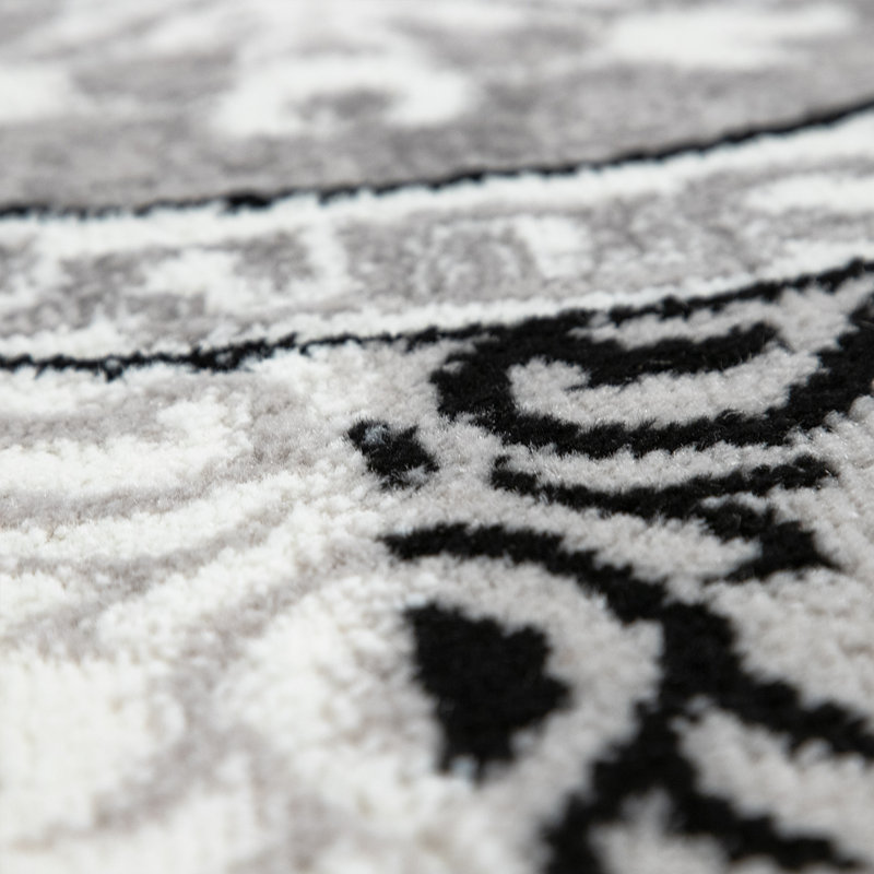 Bromborough Rectangle Damask Area Rug, Rectangle 160 x 220cm