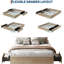 Structure de lit plateforme grand en bois avec 2 tiroirs de rangement, sans sommier-1048035970-1048035982