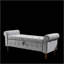 Banc de rangement capitonné de 62 po pour la chambre à coucher 62 po, repose-pieds rembourré en tissu moderne, banc de fenêtre