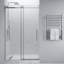 Porte de douche coulissante double sans cadre l 48 po x H 76 po Stellar-52233367