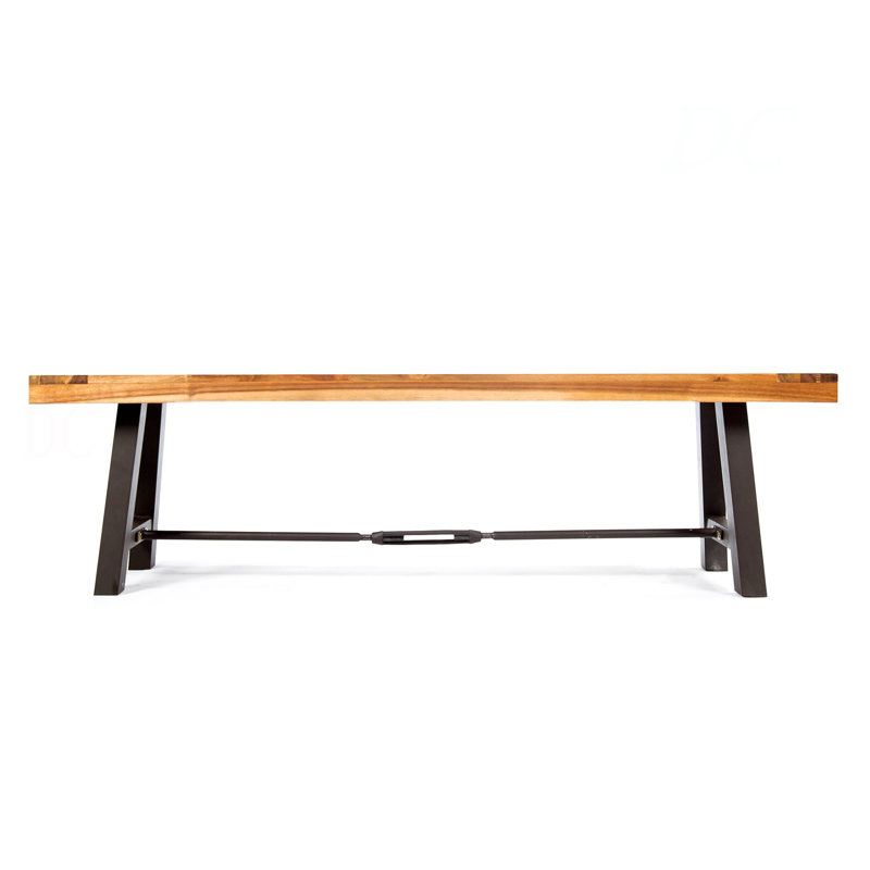 Banc de salle à manger en bois d'acacia, banc de patio sans dossier