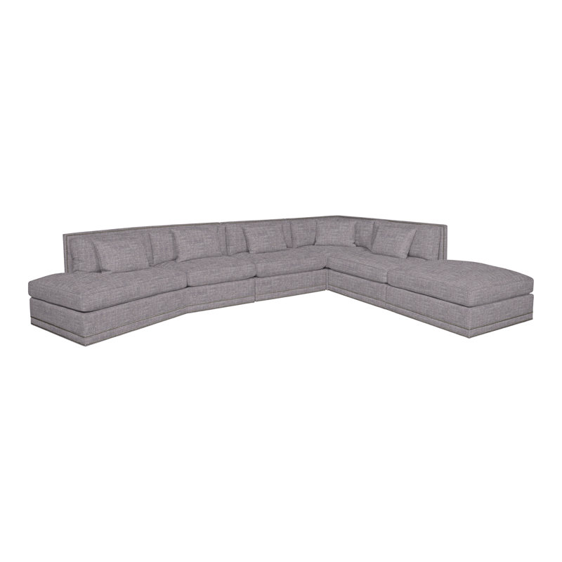 Michael Weiss 6-Piece Steadman II Sectional, Nomad Slate Crypton® Chenille, No