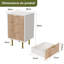 40cm W Manufactured Wood Bedside Table