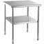 Table de préparation en acier inoxydable