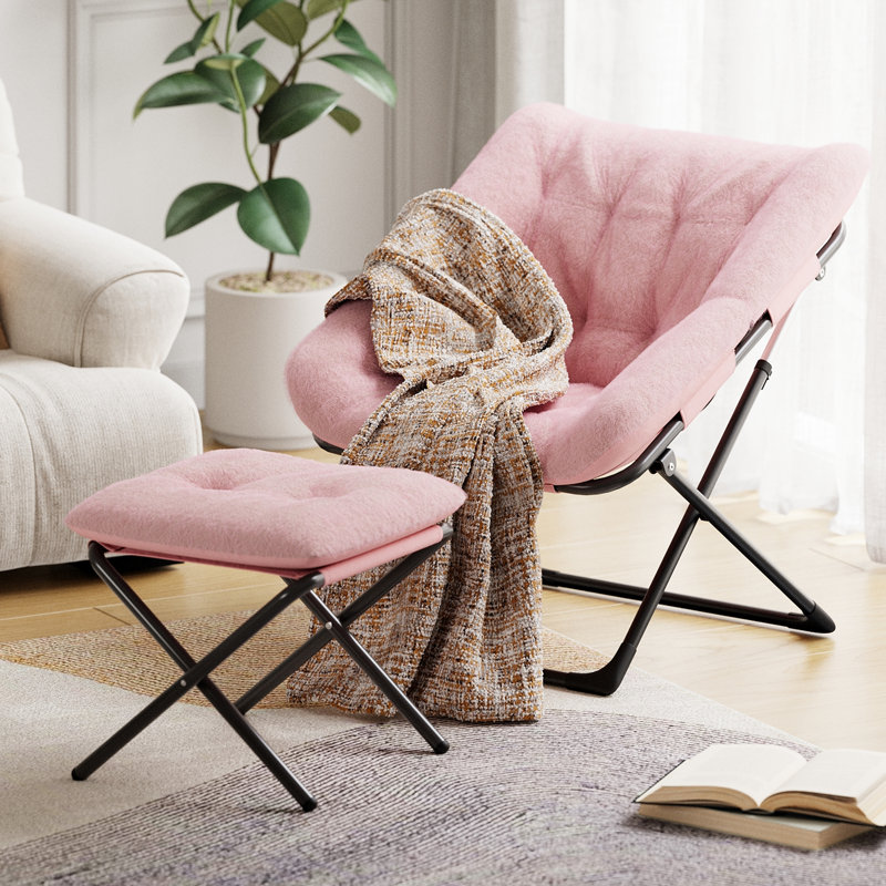 Upholstered Accent Chair, Pink