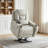 Power Lift Recliner – Massage & Heat, Lay Flat Leather, USB, Cup Holders, Power Headrest, Independent Backrest, Light Gray-1009350253
