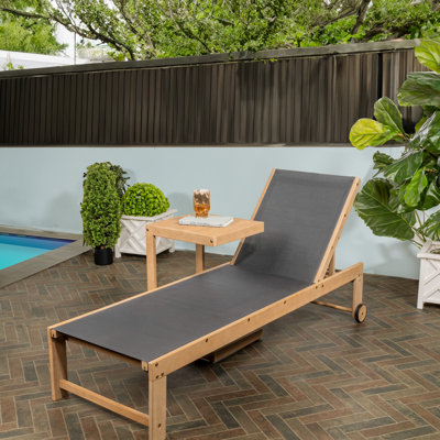 Ensemble de chaise longue et de table d'appoint 2 pièces Trabuco Modern