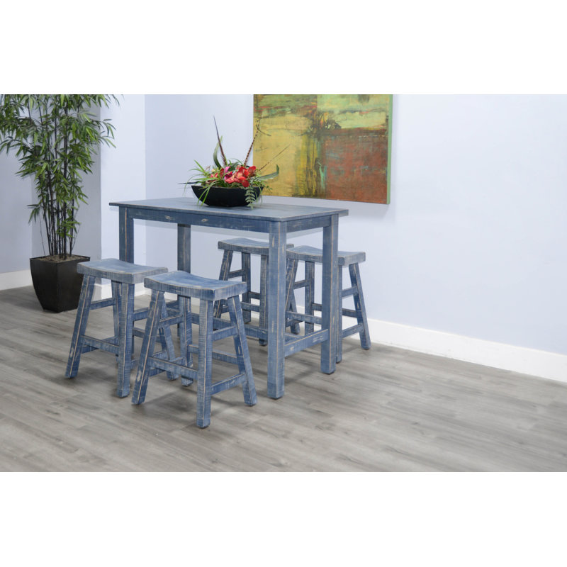 Mairead Dining Table, 36", Blue