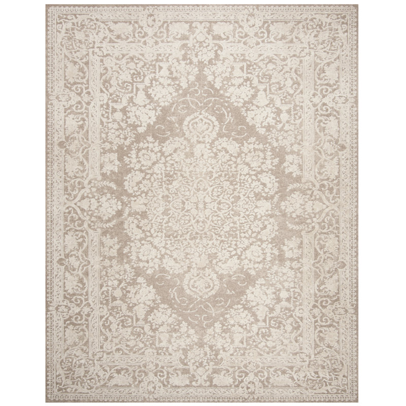 Calidia Oriental Beige/Cream Area Rug, Rectangle 11' x 15'