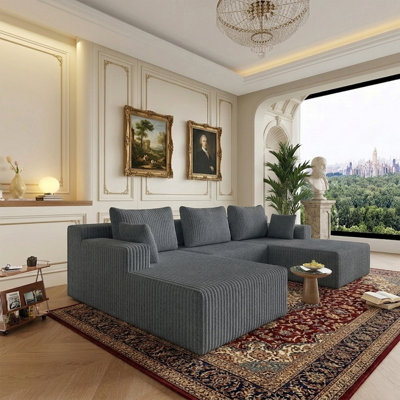 Canapé modulaire en forme de U avec siège profond 107 po.