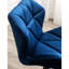 Siège pivotant réglable, velours bleu - mousse haute, rotation à 360 degrés, chaise de bureau avec option de levage, performance, siège pour un confort supérieur