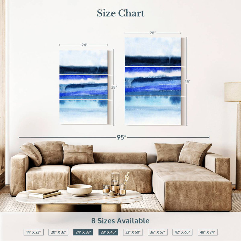 Avery, littoral abstrait II, H 38 po x l 24 po