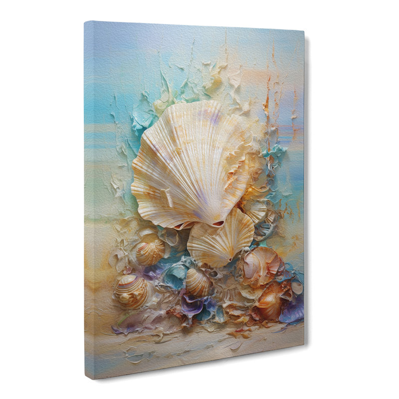 Seashell Impressionism - No Frame Print, 50cm H x 35cm W x 3cm D