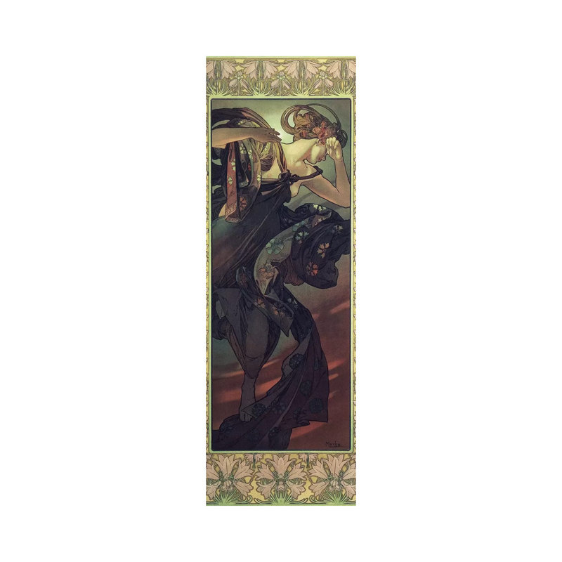 Evening Star Alphonse Mucha Wrapped Canvas Painting Print 36" x 12"