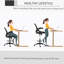 Chaise de bureau en filet Lunseth