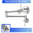 Single Hole Wall Mount Pot Filler, Brushed Nickel, Two Handles, 360 Swing, Foldable Design, Brass And Stainless Steel For Kitchen Stove - Handle Filler Faucet In Swivel, Stretchable, Solid Modern-2018949066-2018949068