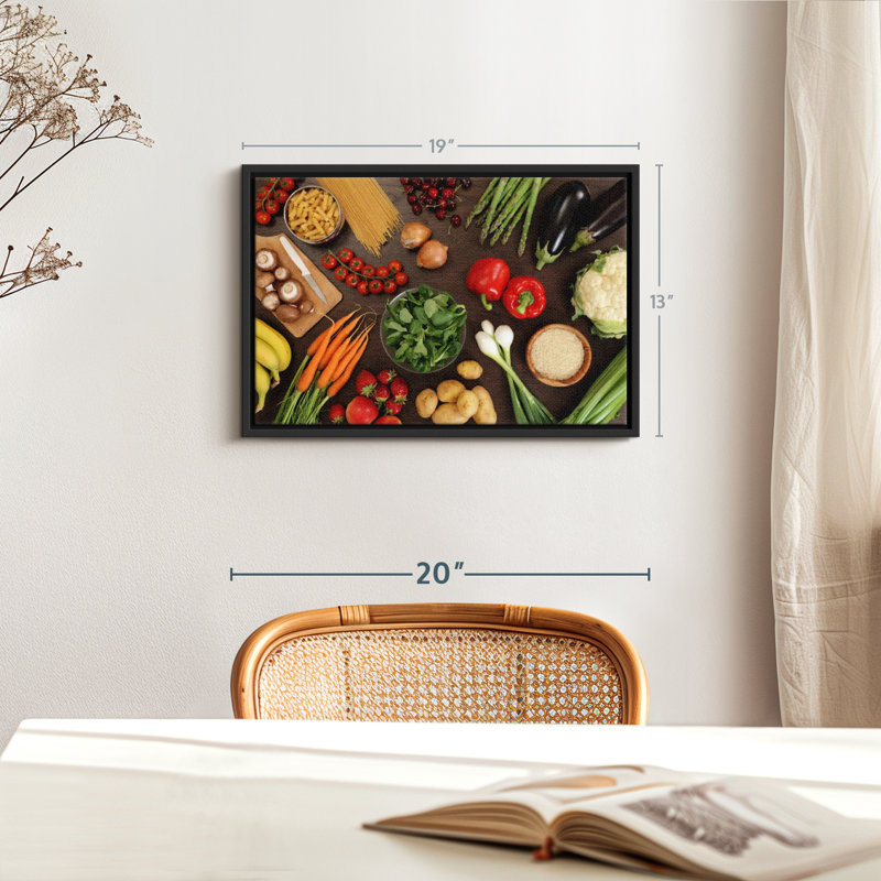 Aliments et boissons "ingrédients végétaux", H 13 po x l 19 po