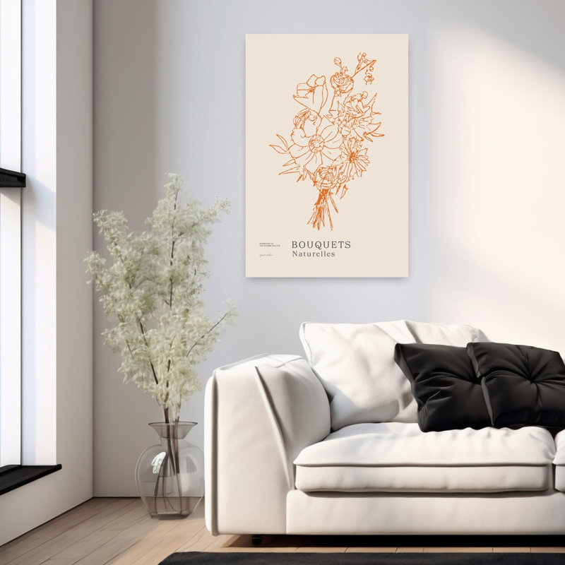 Bouquets de fleurs abstraites et audacieuses, H 36 po x l 24 po