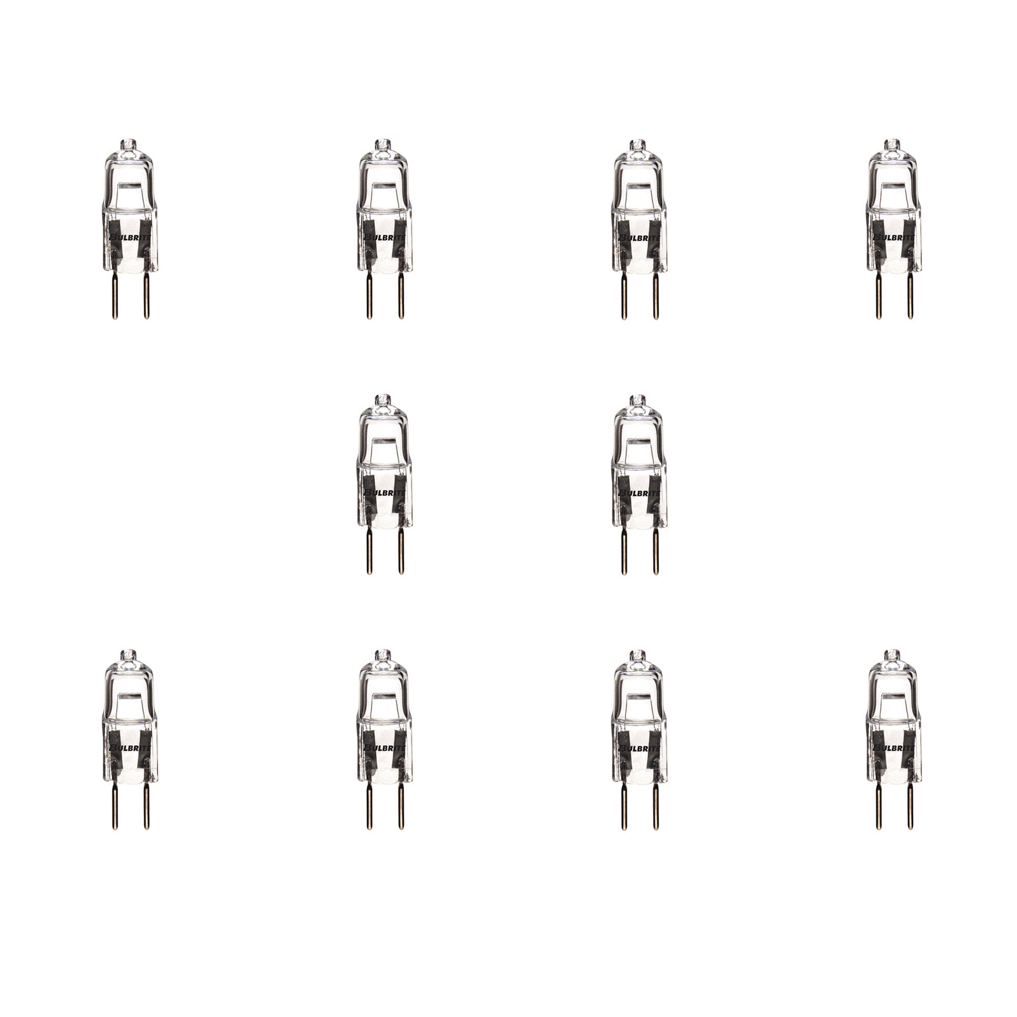 Bulbrite Industries Dimmable Clear T3 Halogen Mini Light Bulbs with Bi ...