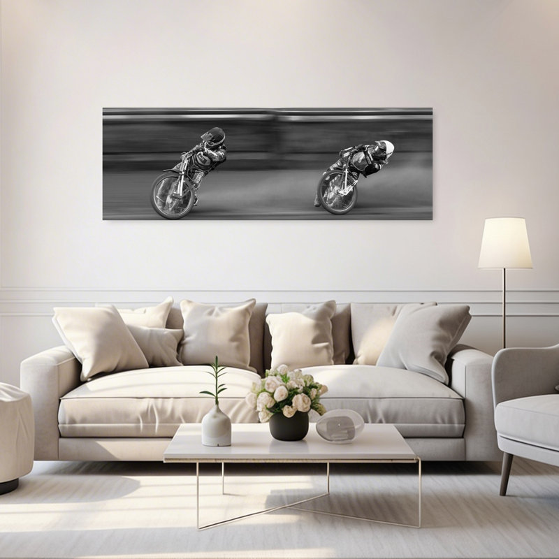 Art mural contemporain Speedway Race Action, H 20 po x l 60 po