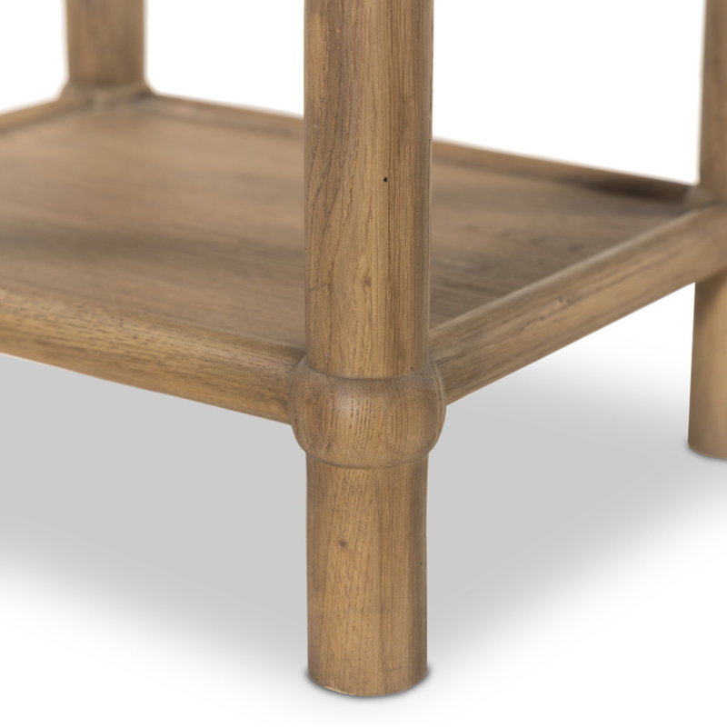 Charnes End Table, Warm Natural Oak