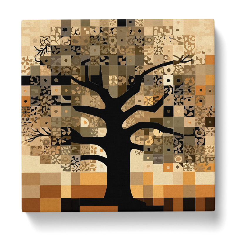 Oak Tree Constructivism No.1 - No Frame Print, 50cm H x 50cm W x 3cm D
