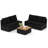 5 Piece Outdoor Furniture Set With Seat & Back Cushions Acacia Wood Tabletop-605624183